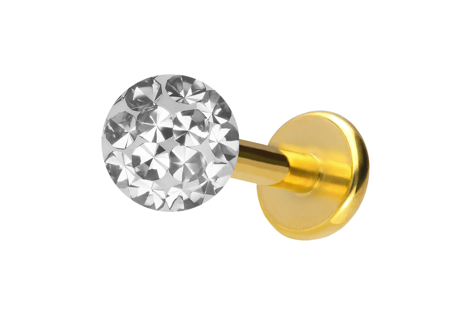 Titan Labret Piercing mit Push Fit EPOXY-KUGEL